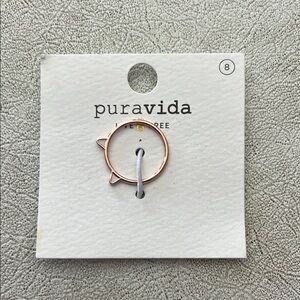 Pura Vida Rose Gold Cat Ring